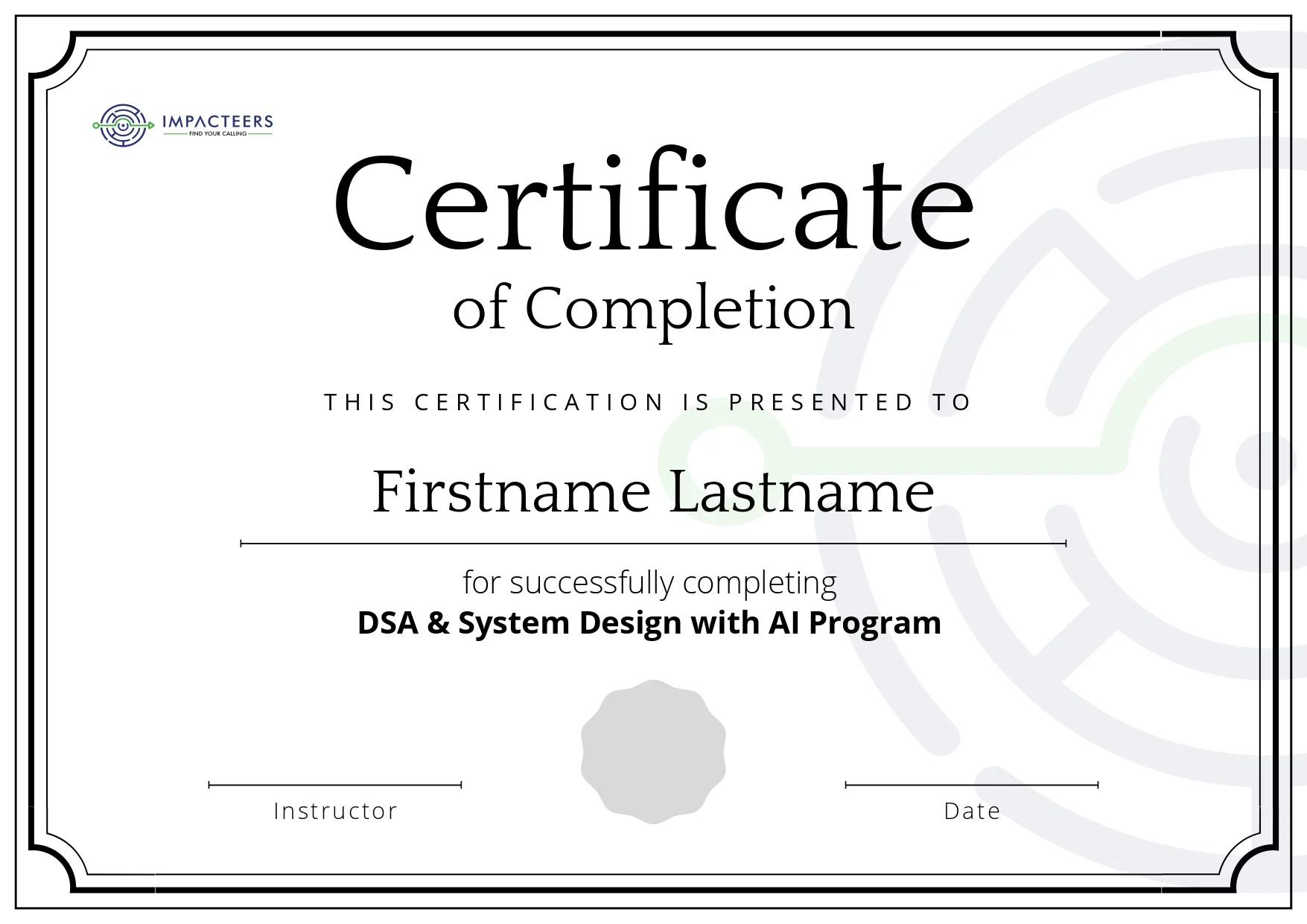 Program Certificate